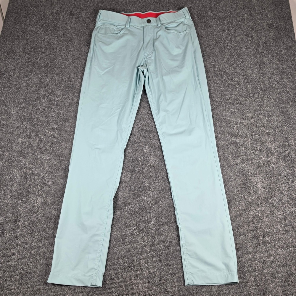 Redvanly Golf Pants Mens S Light Blue Performance Stretch Technical Trousers